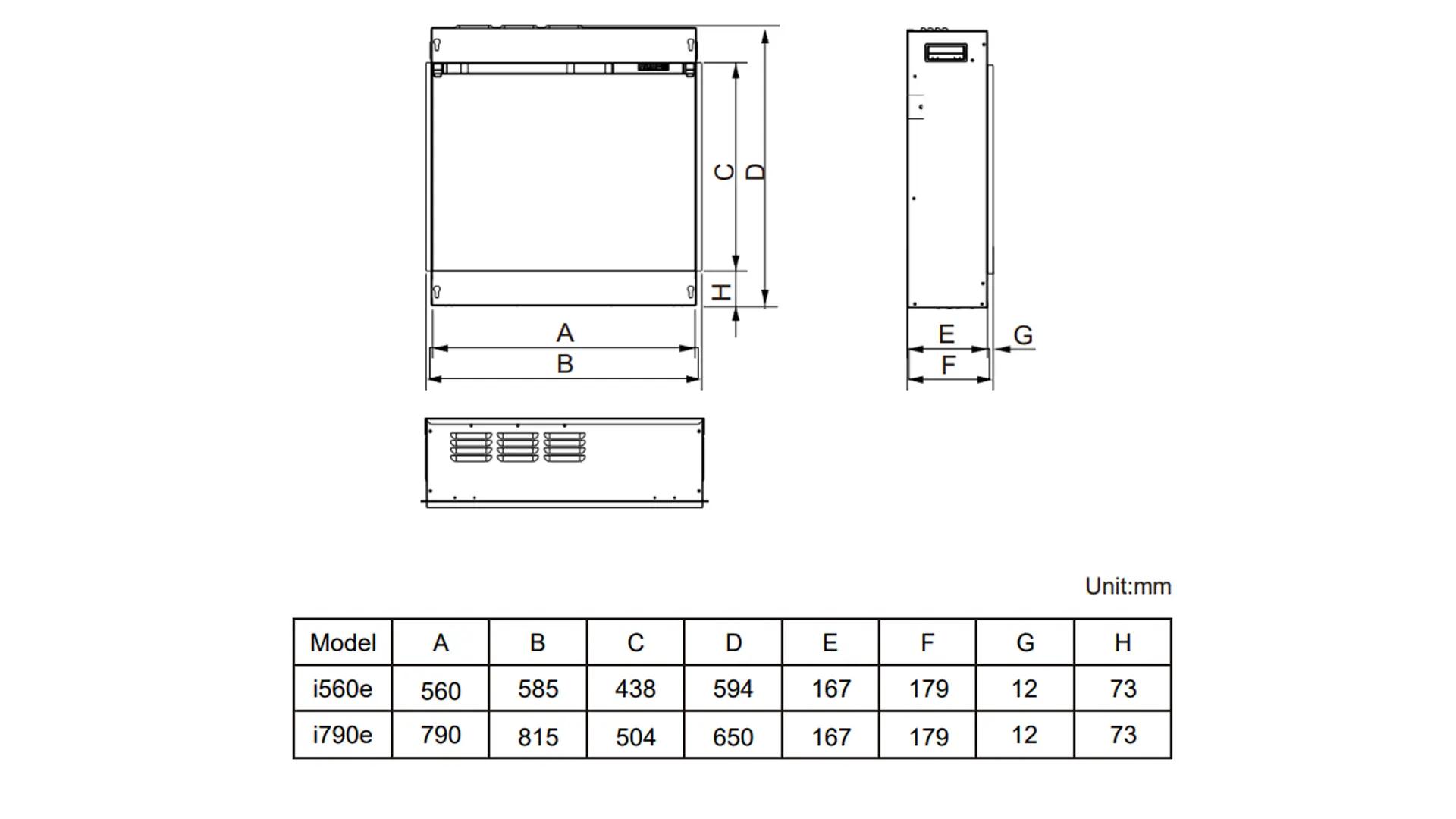 Sizing Table and Dimensions