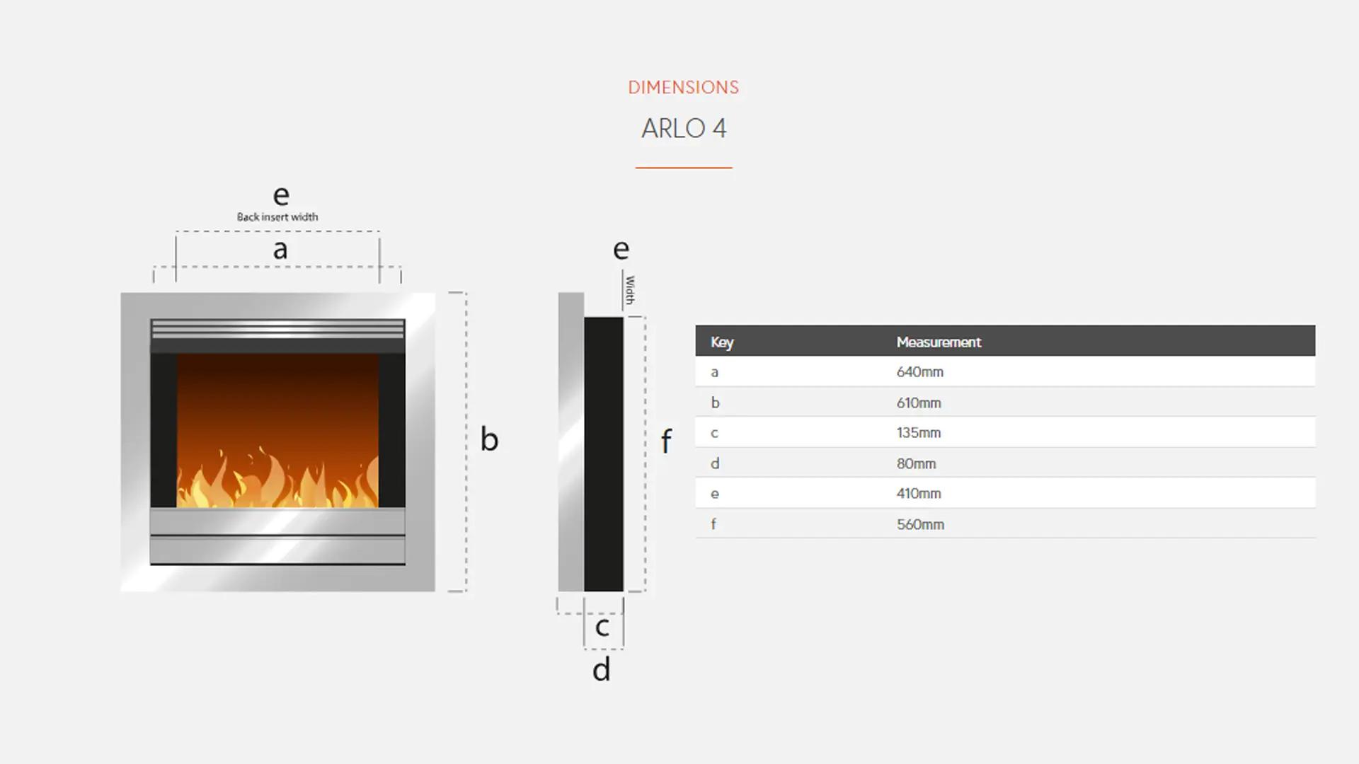 Sizing Table and Dimensions