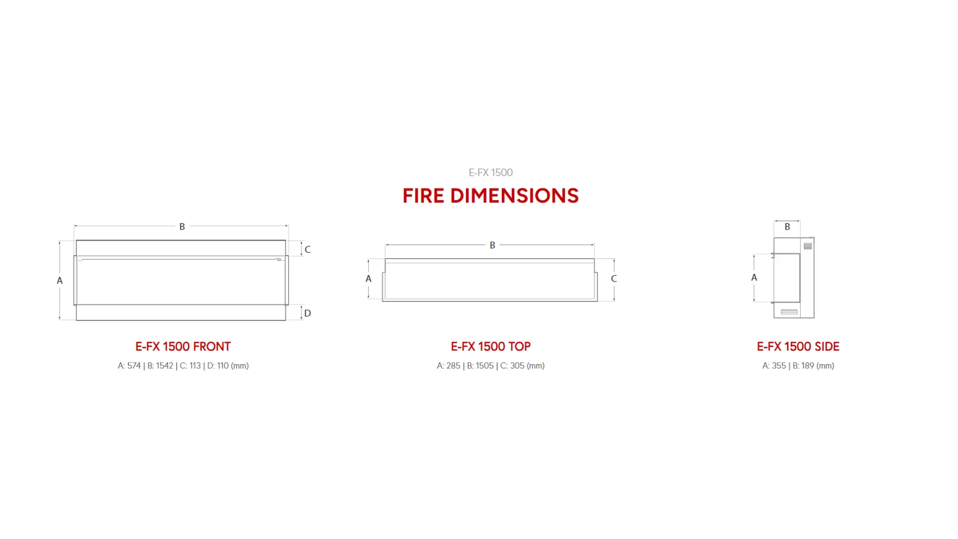 Sizing Table and Dimensions