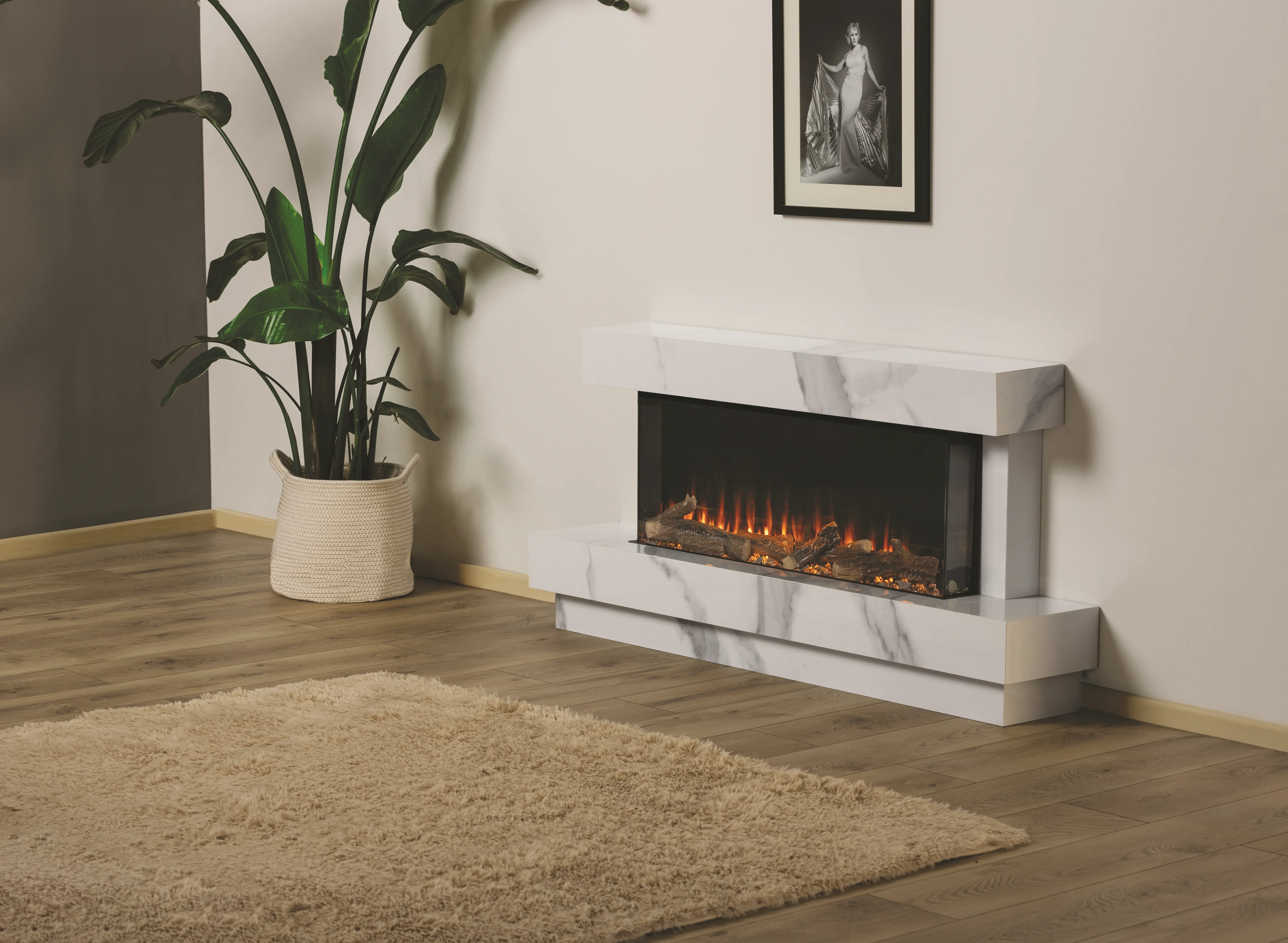 Raya 79" (Slimline) In Sintered Stone White Calacatta With Infinity 920e